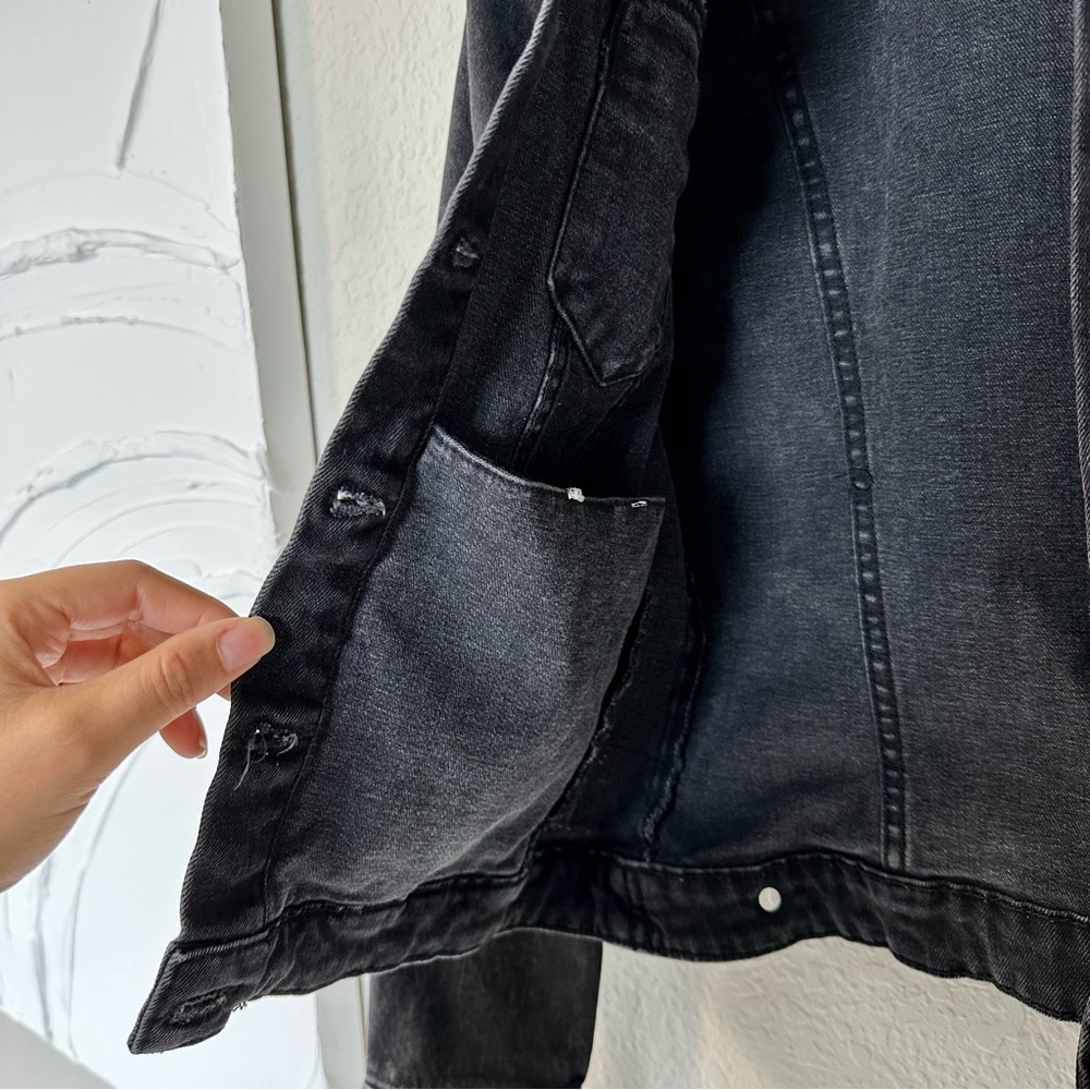 Zara Black Jean Jacket - Picture 9 of 11